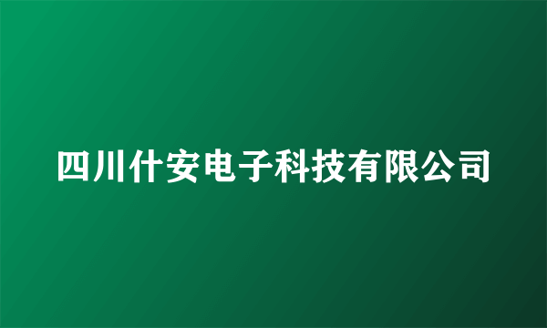 四川什安电子科技有限公司