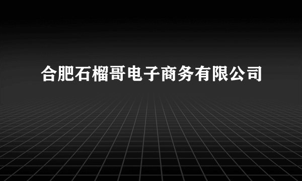 合肥石榴哥电子商务有限公司