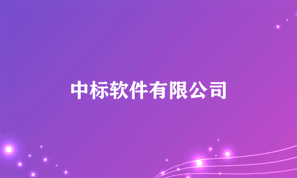 中标软件有限公司