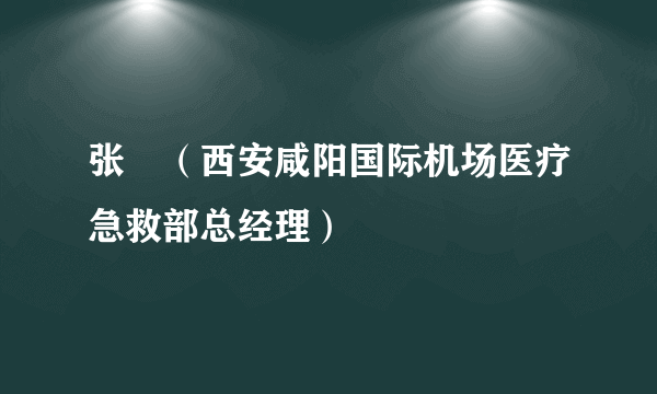 张犇（西安咸阳国际机场医疗急救部总经理）