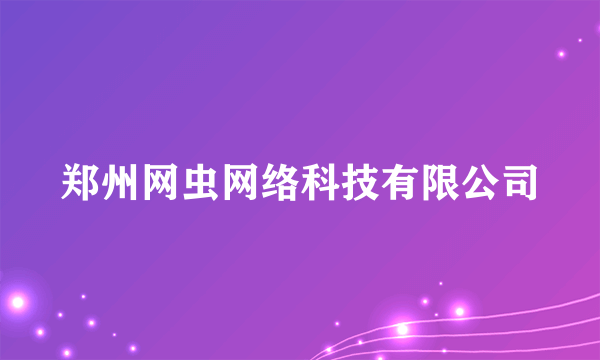 郑州网虫网络科技有限公司