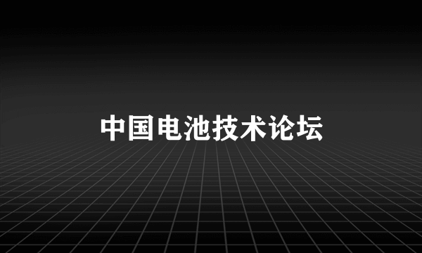 中国电池技术论坛