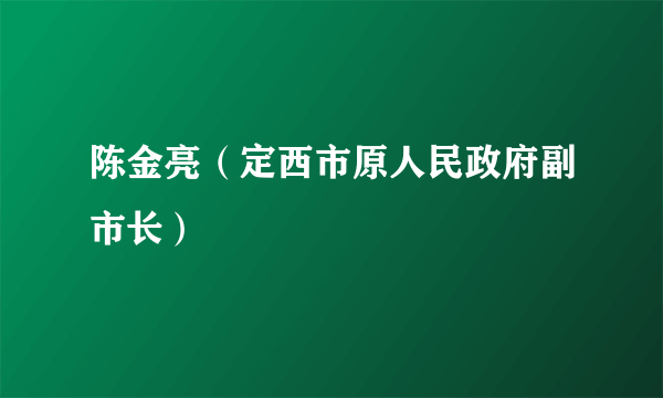 陈金亮（定西市原人民政府副市长）