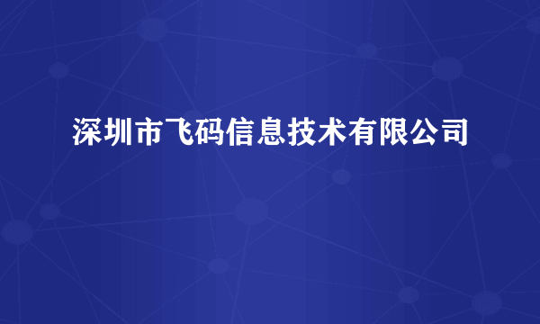 深圳市飞码信息技术有限公司