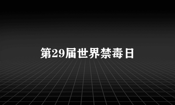 第29届世界禁毒日