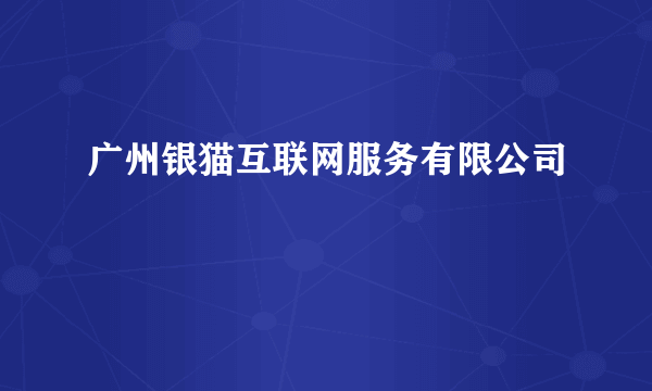 广州银猫互联网服务有限公司