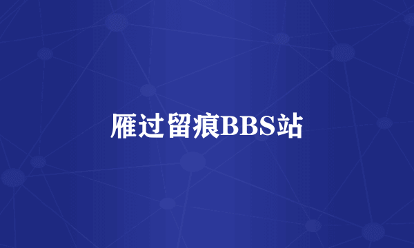 雁过留痕BBS站