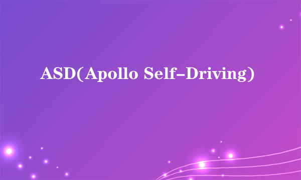 ASD(Apollo Self-Driving)