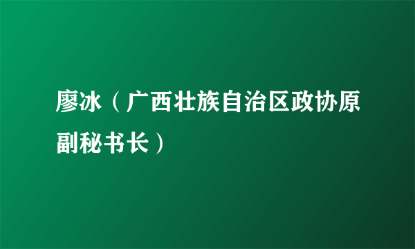 廖冰（广西壮族自治区政协原副秘书长）