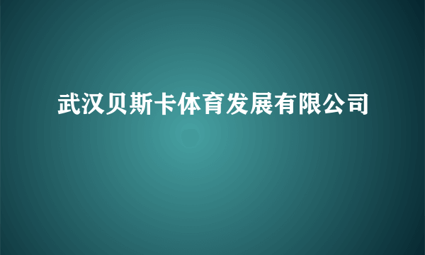 武汉贝斯卡体育发展有限公司