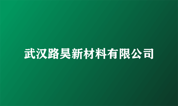 武汉路昊新材料有限公司