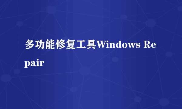 多功能修复工具Windows Repair