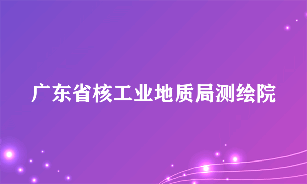 广东省核工业地质局测绘院