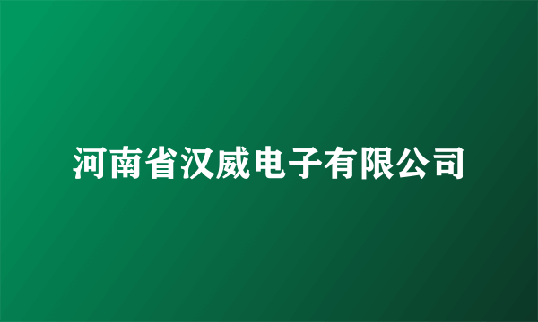 河南省汉威电子有限公司