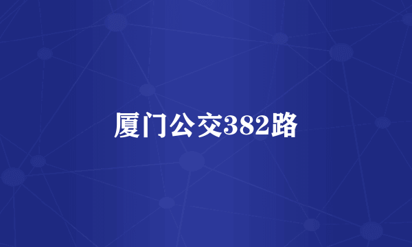 厦门公交382路