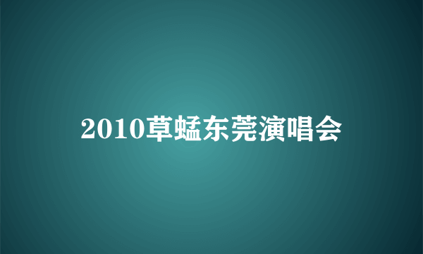 2010草蜢东莞演唱会