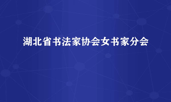 湖北省书法家协会女书家分会