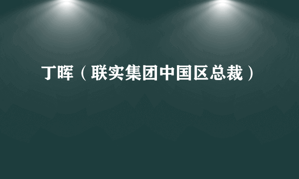 丁晖（联实集团中国区总裁）