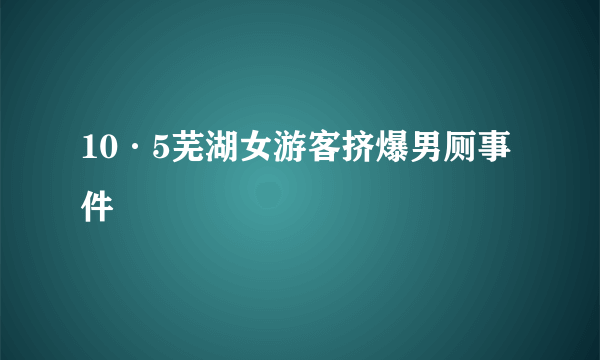 10·5芜湖女游客挤爆男厕事件