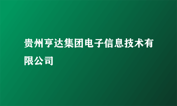 贵州亨达集团电子信息技术有限公司