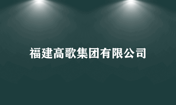 福建高歌集团有限公司