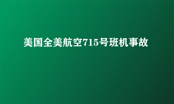 美国全美航空715号班机事故