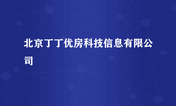 北京丁丁优房科技信息有限公司