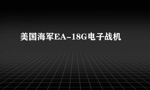 美国海军EA-18G电子战机