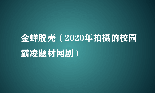 金蝉脱壳（2020年拍摄的校园霸凌题材网剧）