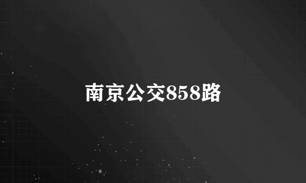 南京公交858路