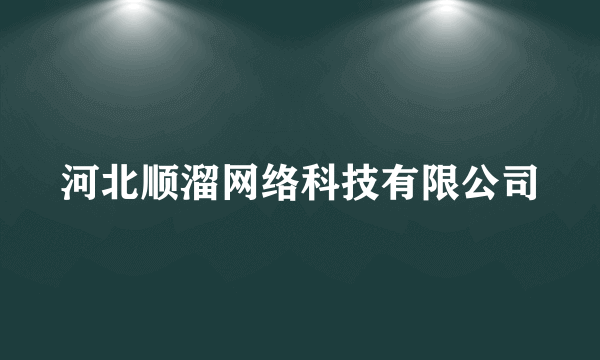 河北顺溜网络科技有限公司