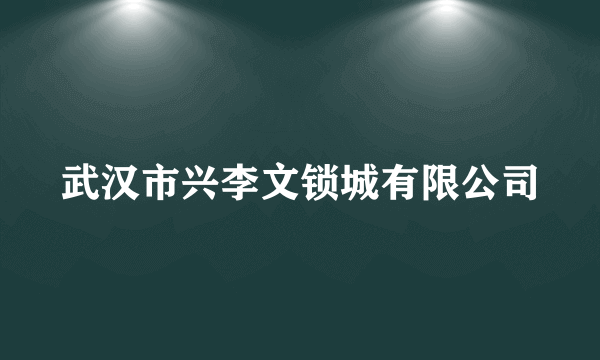 武汉市兴李文锁城有限公司