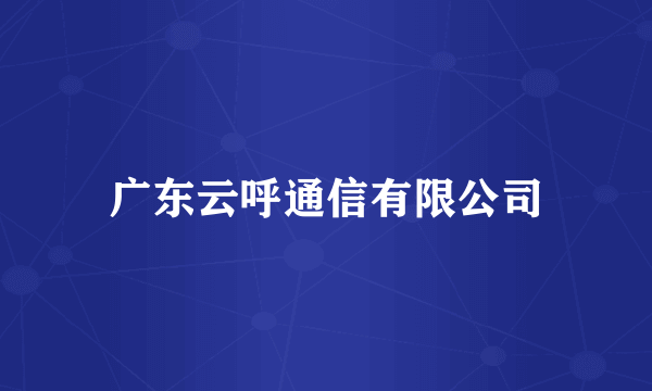 广东云呼通信有限公司