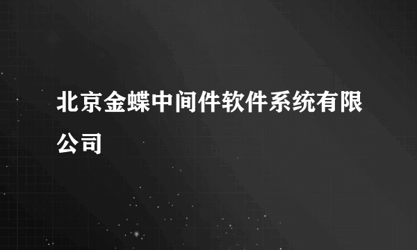 北京金蝶中间件软件系统有限公司