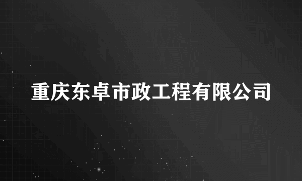 重庆东卓市政工程有限公司