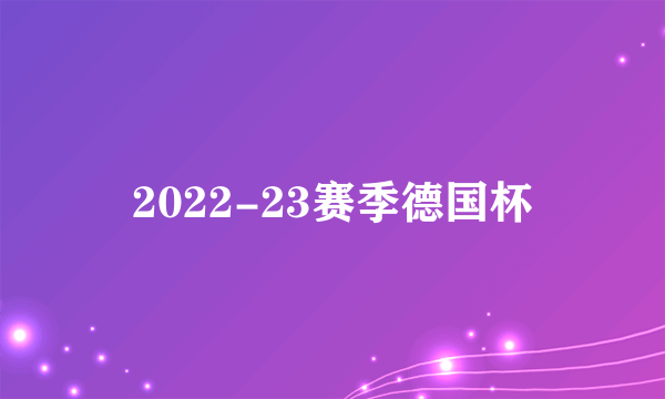 2022-23赛季德国杯