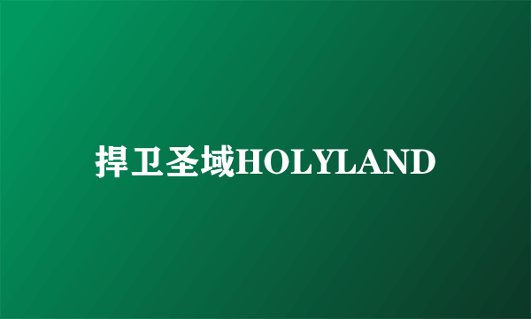 捍卫圣域HOLYLAND