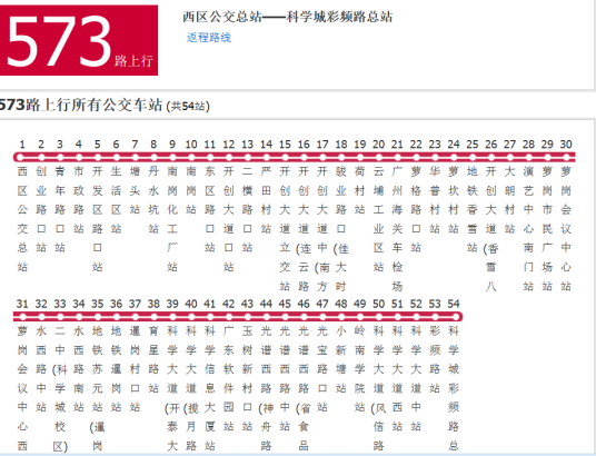 广州公交573路