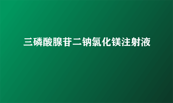 三磷酸腺苷二钠氯化镁注射液