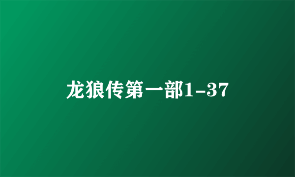 龙狼传第一部1-37