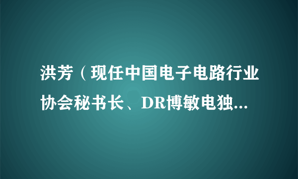 洪芳（现任中国电子电路行业协会秘书长、DR博敏电独立董事）