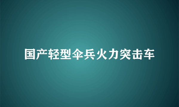 国产轻型伞兵火力突击车