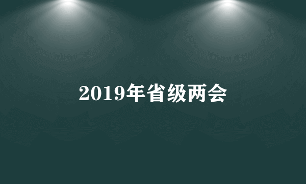 2019年省级两会