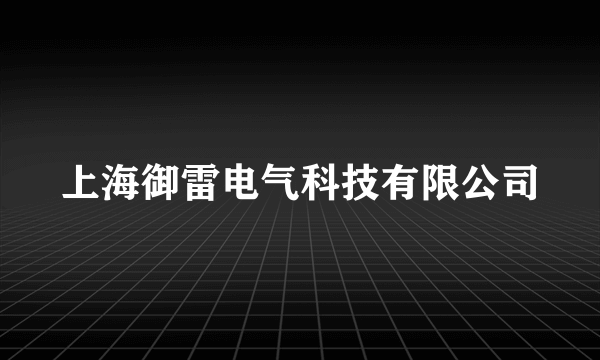 上海御雷电气科技有限公司