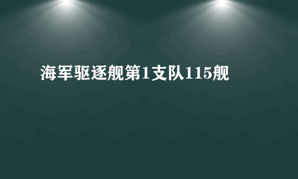 海军驱逐舰第1支队115舰