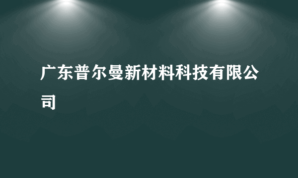 广东普尔曼新材料科技有限公司