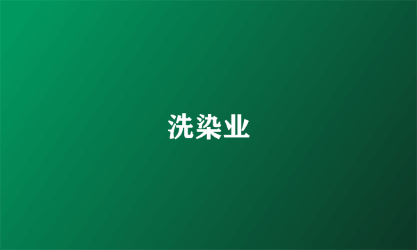 洗染业