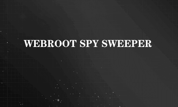 WEBROOT SPY SWEEPER