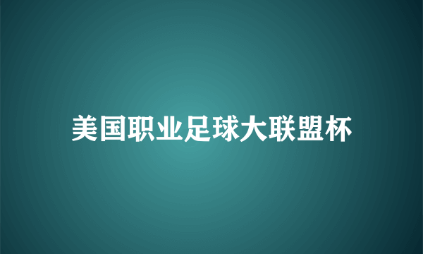 美国职业足球大联盟杯