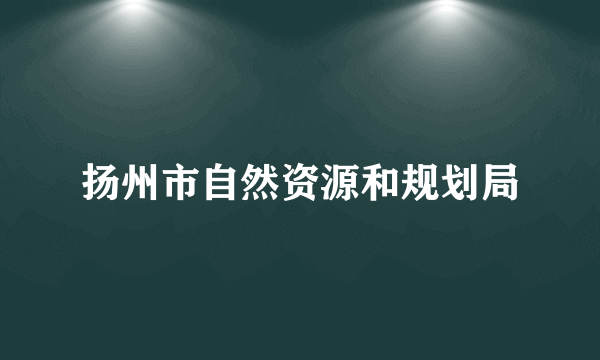 扬州市自然资源和规划局